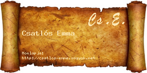 Csatlós Emma névjegykártya